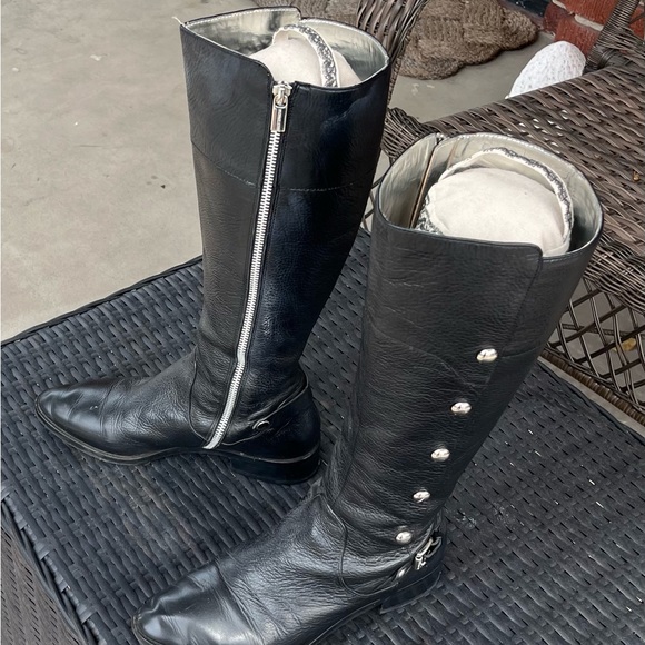 Black Michael Kors Riding Boots - Picture 3 of 12